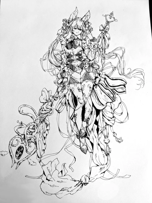 i miss doing traditional so heres a pen drawing :) 
#art #artist 