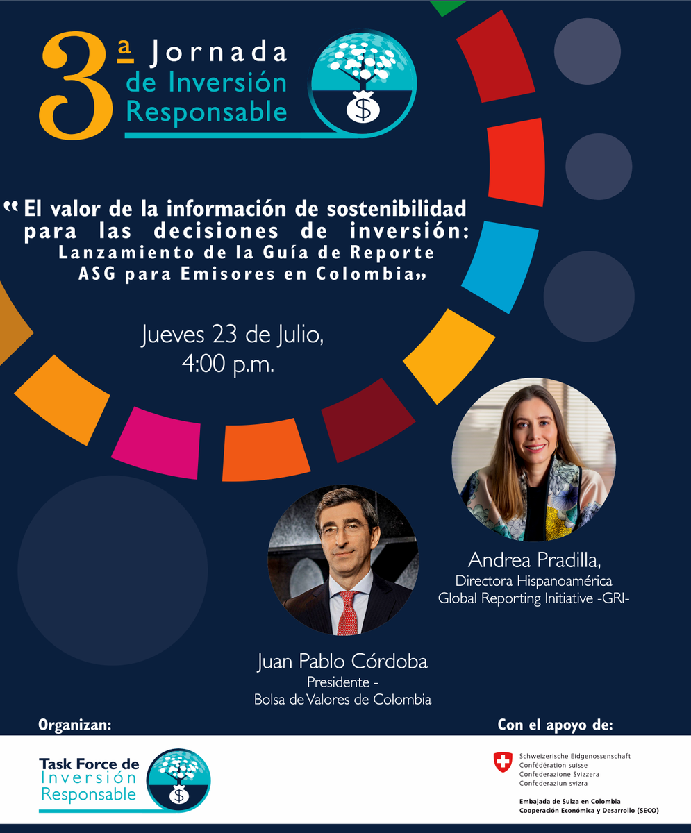 CataWar's tweet photo. #Continuamos a esta hora @bvcColombia y @apradilla del GRI, con 2 temas relevantes: El valor de la información de sostenibilidad para las decisiones de inversión y Lanzamiento de la Guía de Reporte ASG para Emisores en Colombia #TFinversionreponsable #JornadaInversionResponsable https://t.co/GcsIxCKzx0