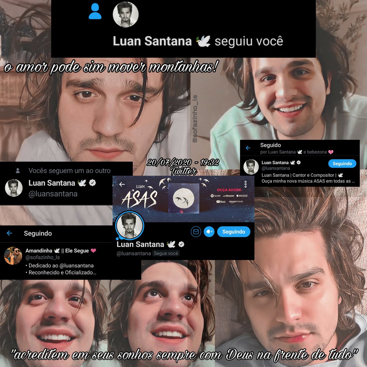 sofazinho_ls's tweet photo. Acredito q tudo acontece por algum motivo, em um determinado dia, lugar e hora exata. Obrigada por existir, por cada ato de reciprocidade, pelo seu amor e gratidão... simples coisas são capazes de mudar o mundo, e você mudou o meu mundo e a minha vida. Eu te amo! ❤️ @luansantana https://t.co/qWuFIH2wHN