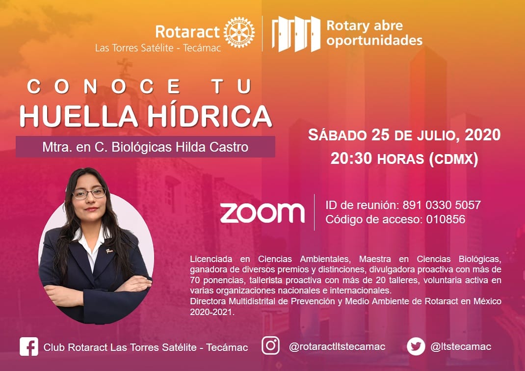ltstecamac's tweet photo. El próximo 25 julio tendremos invitada de honor en nuestra sesión 🤩
Aparten fecha y hora porque la Directora Multidistrital de Prevención y Medio Ambiente de Rotaract en México 2020-2021, nos presentará un tema sumamente interesante🤗 #Rotatact #RotaryAbreOportunidades ⚙️🇲🇽❤️🌎 https://t.co/Xh0TIsRbwE