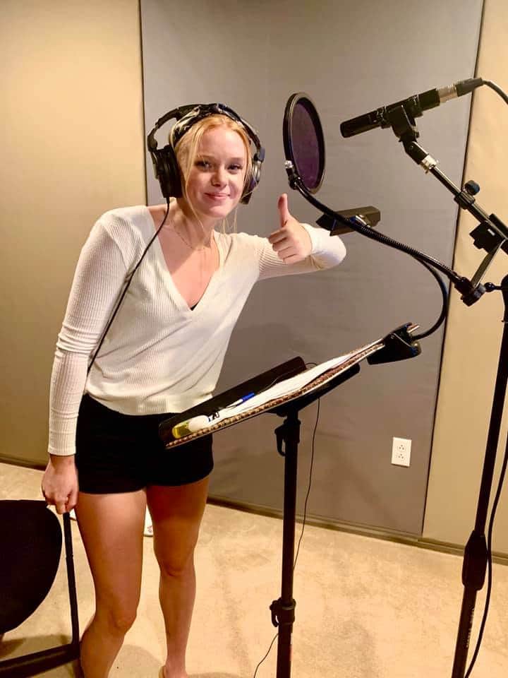 Jess_Swiftiee's tweet photo. New photos of Abigail Cowen doing ADR for Fate the Winx saga 

Excellent ADR session today, where Abbey recorded 42 cues! What a trooper!

📷: Anything Audible Facebook 

#FateTheWinxSaga #WinxClub #WinxNetflix https://t.co/X0RqSK4mYZ
