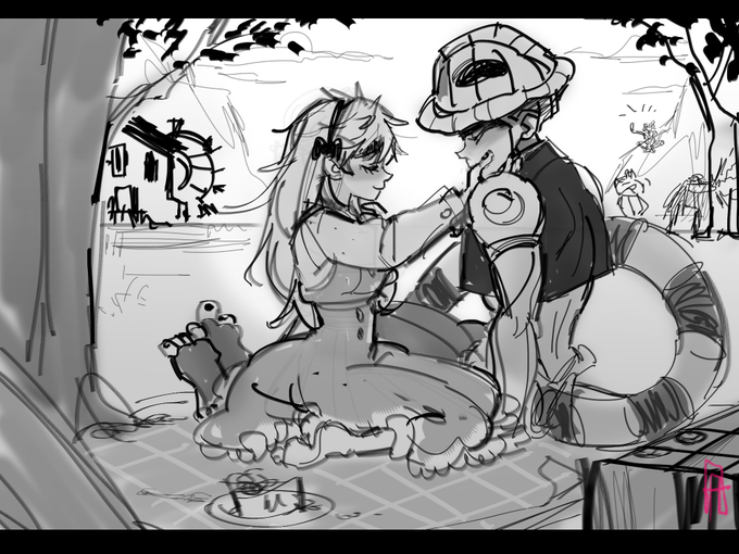 one picnic sketch right away 
#merumugi 