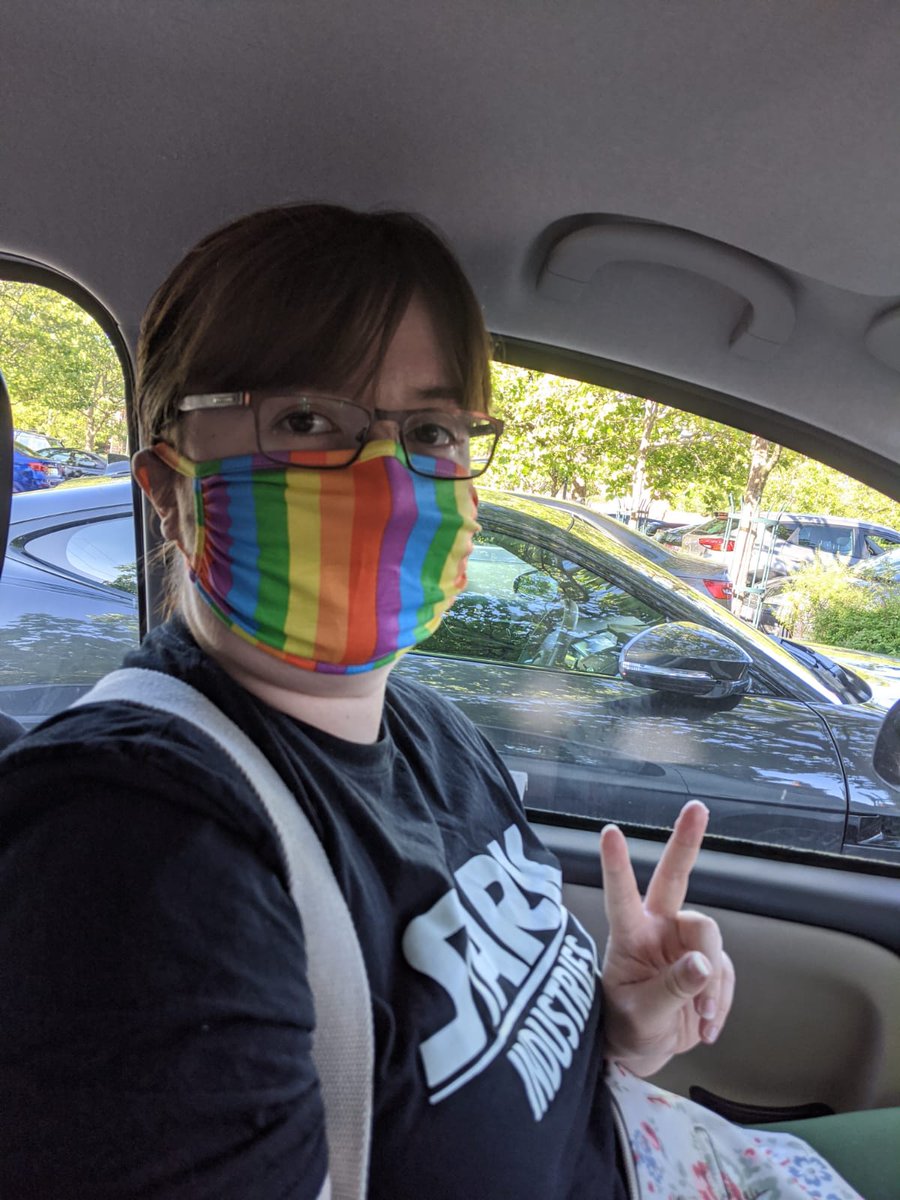 AlisonMSaunders's tweet photo. Hey if you're gonna, it might as well be rainbows! #ShowMeYourMask https://t.co/Pv7xwa69GX