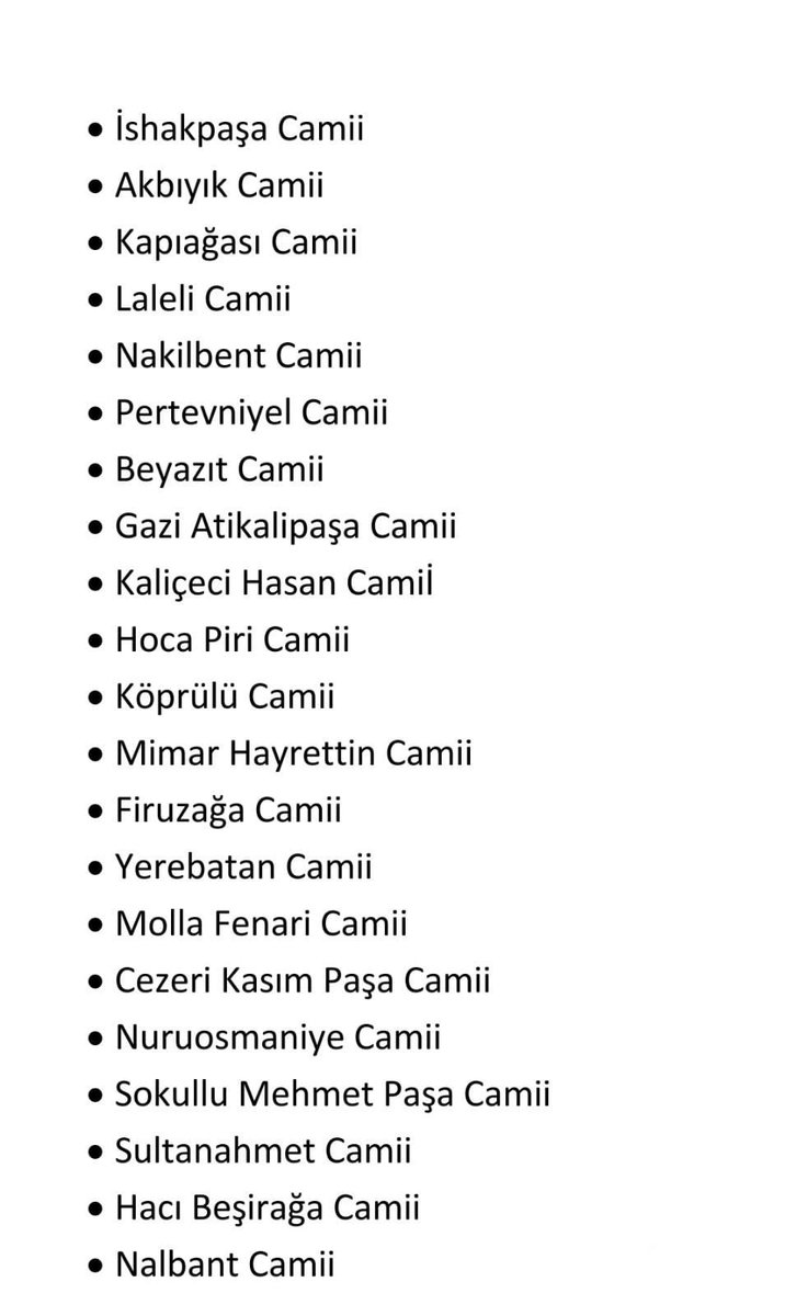 #AyasofyaCamii ve #SultanahmetMeydanı’nda bulunan sevgili kardeşlerim, bu alanların boşaltılması ve emniyet mensuplarımızın hazırlıklarını tamamlaması gerekiyor.

Sizleri sabah 10.00’dan itibaren namaz kılma alanlarına alacağız. 

Civardaki 21 Camii sizin için sabaha kadar açık.
