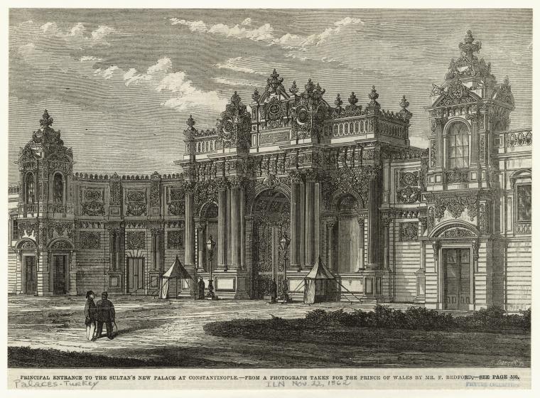 Dolmabahçe Sarayı ana giriş kapısı 1862