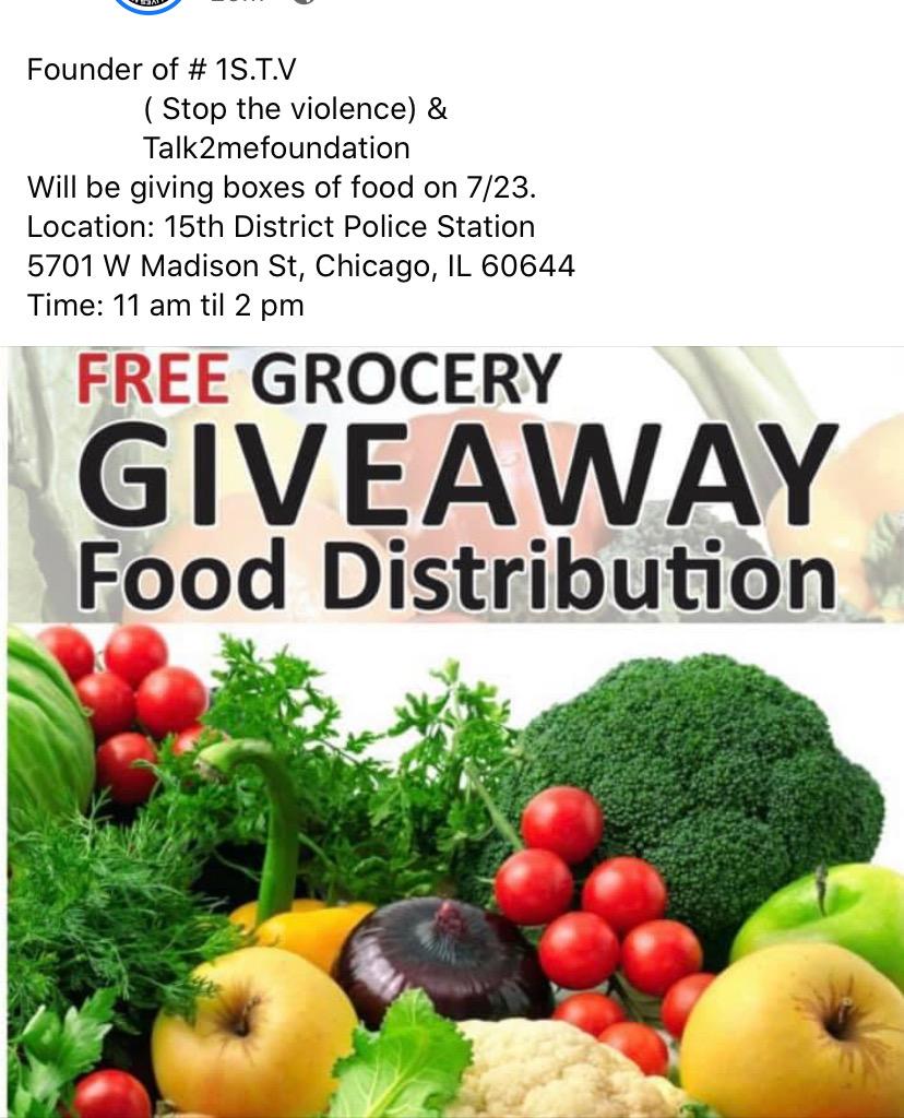 ChicagoCAPS15's tweet photo. Today the founder of #1STV @jr_bady (Stop the Violence) partnered with @ChicagoCAPS15 with the help of Summer Mobile to give 500 boxes of food away to the local community! https://t.co/dp6YXtXxUH