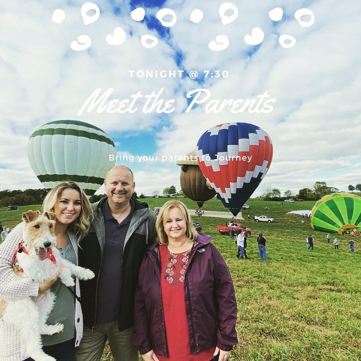 FBCSevCollege's tweet photo. It’s “Meet the Parents” Night at Journey 🥳

Bring your parents or mentors to come worship with us tonight @ 7:30 in the chapel 💒 

It’s gonna be great 👍 

#journey865 https://t.co/Z9jDTsP6Qd
