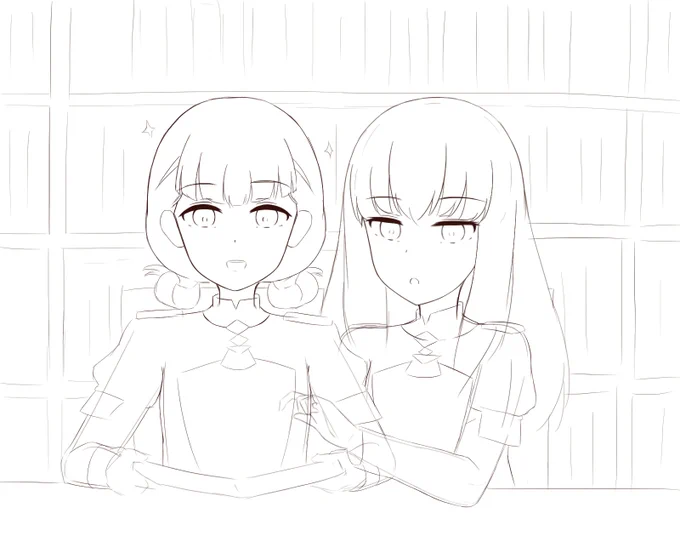 annette and lys sketch wip 