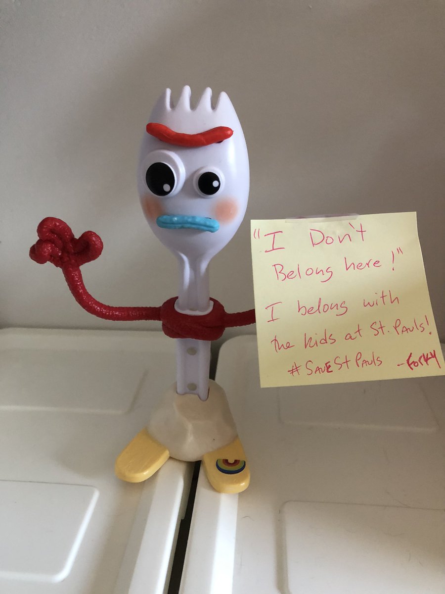 JoPwrites's tweet photo. Forky is not happy! Neither are the kids who were kicked-out of their beloved schools! @ArchNY_Schools @CardinalDolan @MichaelDeegan10 Please, let’s talk economics. We understand &amp; want to work with you to #savestpauls @Pontifex @ShelleyBMayer @NYGovCuomo @HodaAndJenna @nytimes https://t.co/qixSXkTbbL