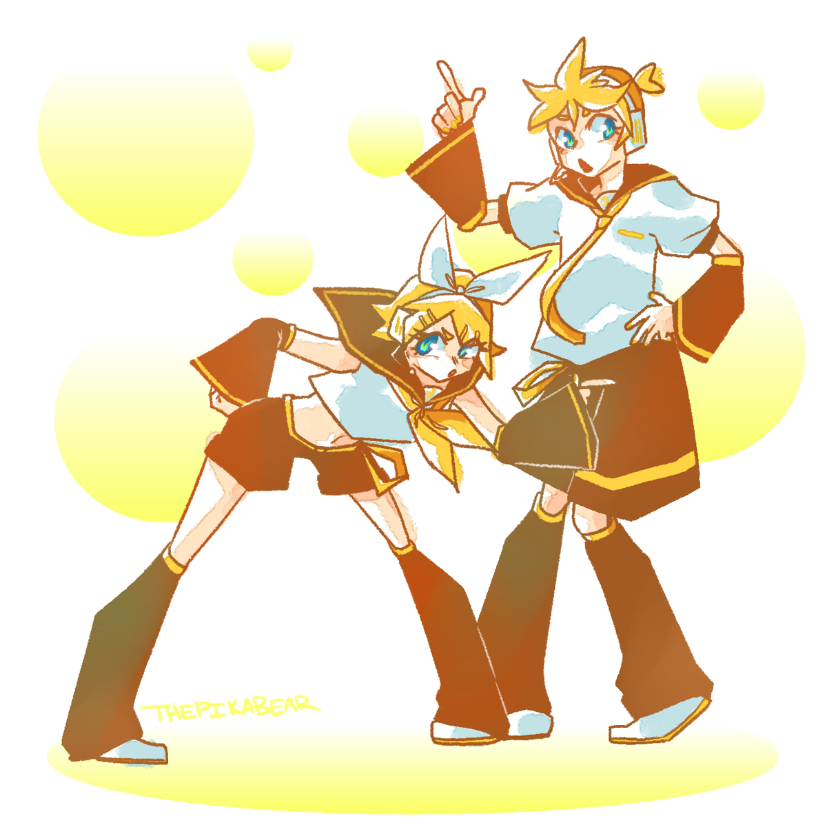 ThePikabear's tweet image. Some Vocaloids 😳#vocaloid #hatsunemiku #rinandlen #meiko #GUMi