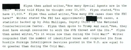 Imagine that.  @GenFlynn knew more about the # of FBI Special Agents & resources than FBI Special Agent Joseph Pientka III did. When Flynn asked how many SA's there are, Pientka guessed 10,000. Flynn then told him it's actually 17,000.