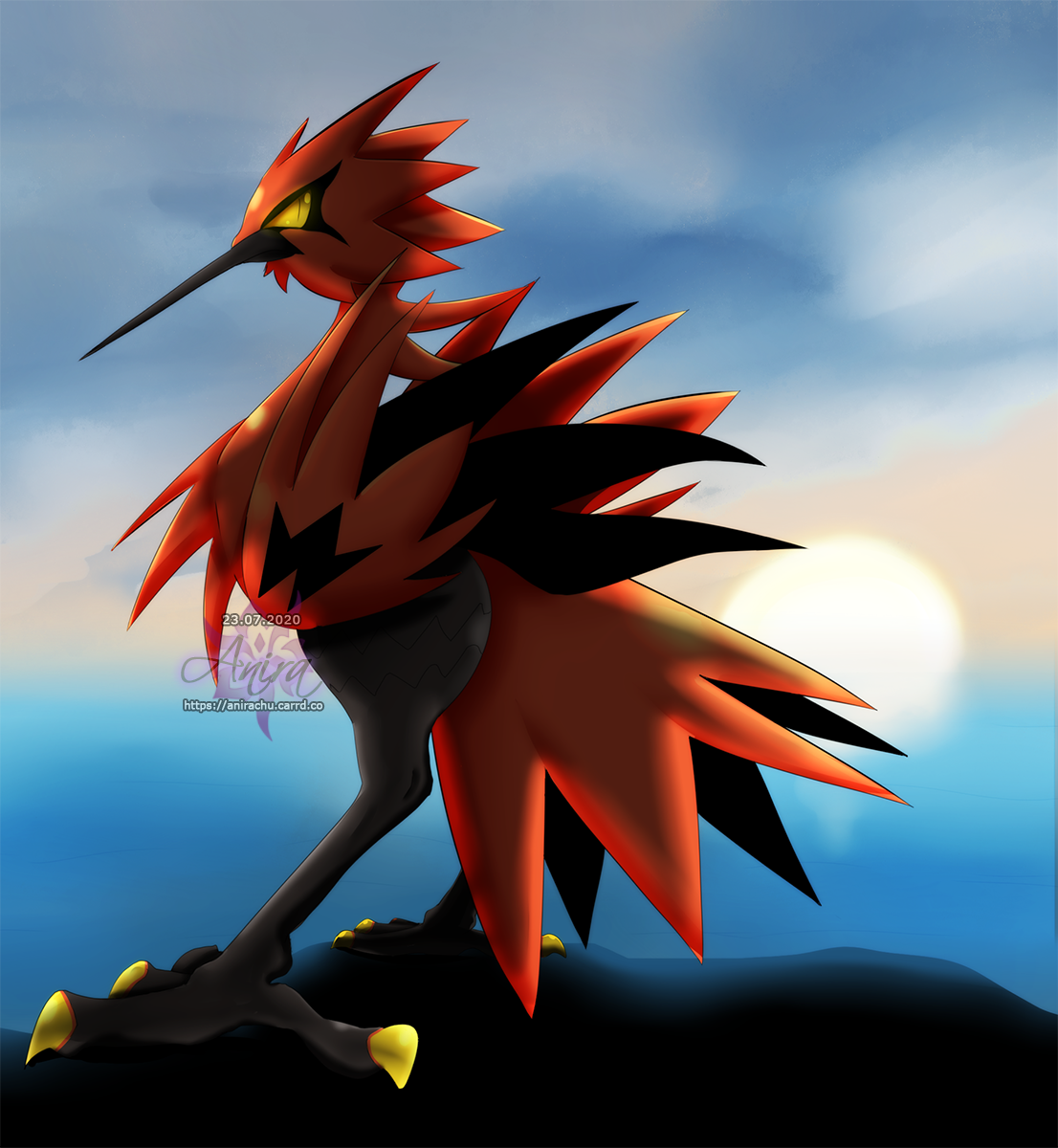 AniraChu🌟 on X: Finally finished the Galar Zapdos picture! someday I  manage better backgrounds 😅 gotta practice hard! #Pokemon #Zapdos  #GalarZapdos  / X