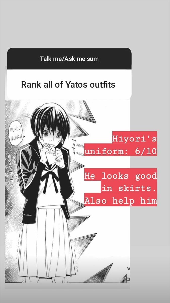 Rating Yato's outfits because i have nothing better to do,A THREAD: