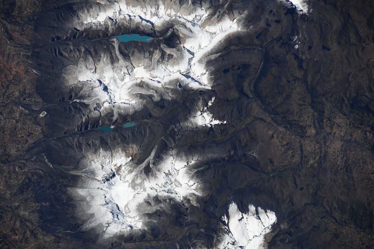 Close up of the Cordillera Blanca Glacier in Peru.