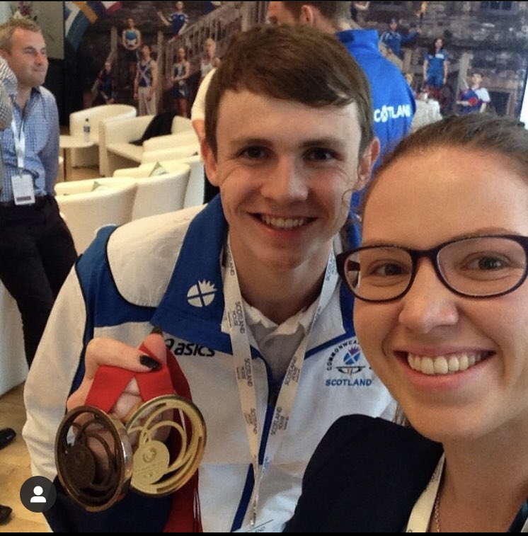 brooksybradshaw's tweet photo. This was such an amazing experience to be part of. Glasgow really shone for the Games (for the first week anyway 😜) and the atmosphere across the city was just incredible. Most exciting moment for me was @RossMurdoch_ letting me get up close to a gold medal 🥇 #superprofesh https://t.co/NV0i52sdwi