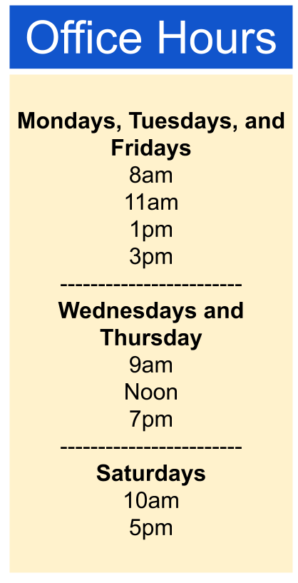 5/Synchronous opportunities are also great for wellness checks and tutoring.Ideally, teachers could schedule multiple office hours for students to check in.