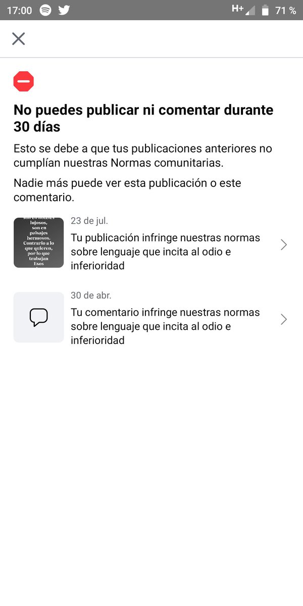JesusFunkiii's tweet photo. Facebook siempre será una porquería, no hay libertad de expresión. https://t.co/ISeJsI7OCE