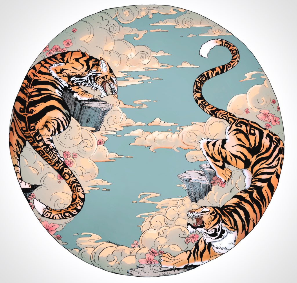 LithWolfe's tweet photo. Big cats, final drawing 💫 🐅 https://t.co/evqNpFReCB