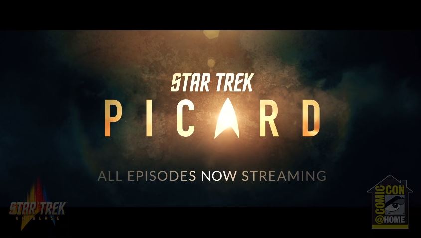 TrekRadio's tweet photo. During the #StarTrekPicard panel his fellow castmates expressed that working with #SPS was one of the big driving factors for participating on the show. Ultimately settled on #PStew as the nickname they would all apply to @SirPatStew. #ComicConAtHome #SDCC #SDCC20 #StarTrek https://t.co/MM7D7tyDJ3