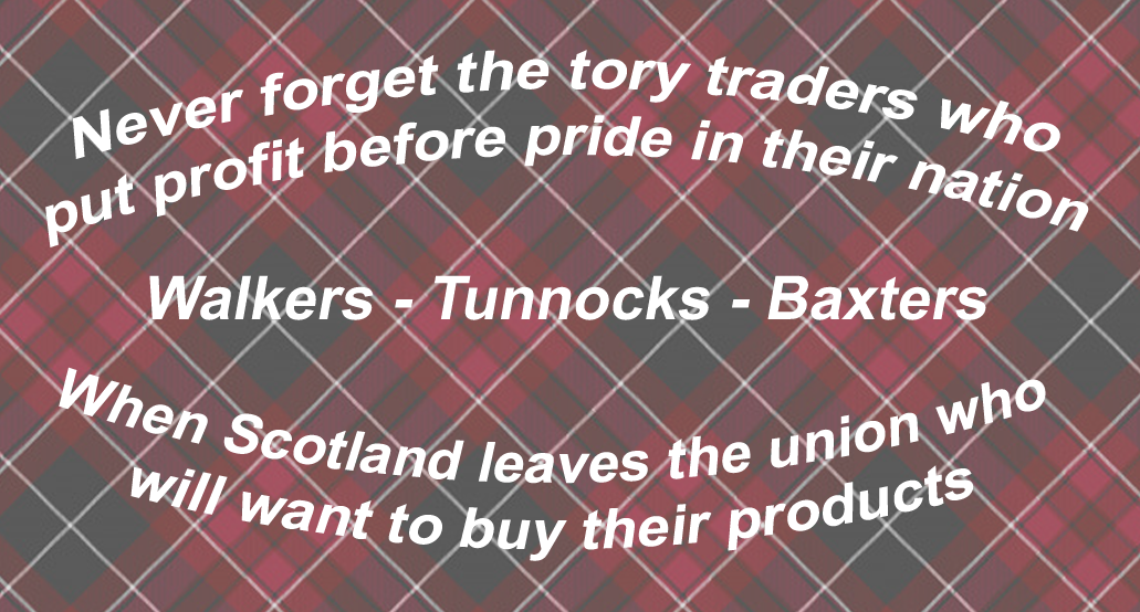 yesscotland2's tweet photo. I heard he hid at baxters with his @ScotTories chums https://t.co/xy32meNitr