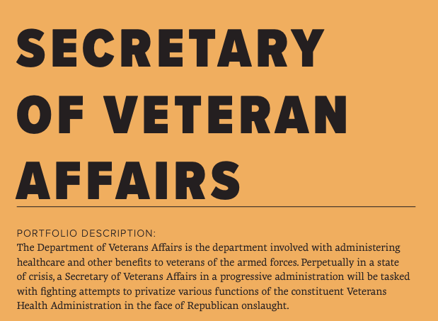 The Department of Veterans Affairs has long been under attack by healthcare profiteers looking to sabotage the Veterans Health Administration. Under a progressive administration, the VA's crucial functions will be protected in the face of privatization attempts.