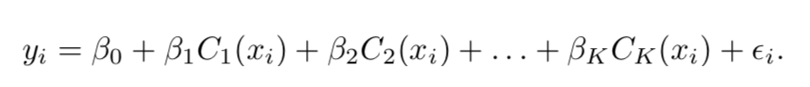 How about a piecewise constant model? Like this one?You guessed it… IJALM, using basis functions that are piecewise constant. Typically fit with least squares.5/