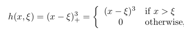 OK, how about a B-spline (or regression spline)? [Remember: a kth-order B-spline is a piecewise kth-order polynomial w/derivatives that are cont. up to order k-1.] You guessed it: IJALM. The basis functions look wacky, but nonetheless, IJALM. Fit using least squares. 8/