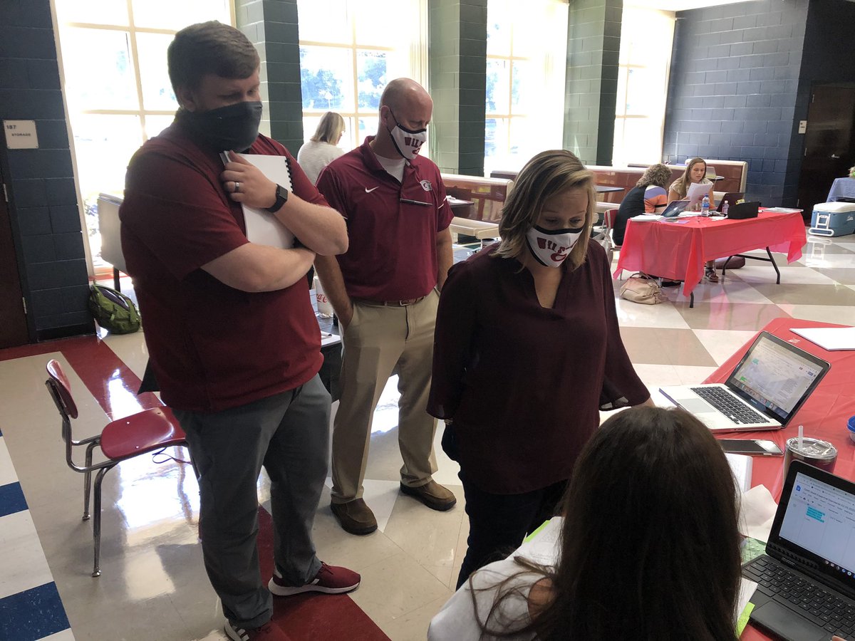 PaigeDannelley's tweet photo. What a really, really good day.  Math teachers &amp; @SSchuhl make a beautiful combination.  Our @AmstiUAH friends came &amp; added to our collaboration.  Our people are working SO HARD to get better. Essential standards, unit plans, &amp; common formative assessments.  I loved today. https://t.co/gBajbYeITH
