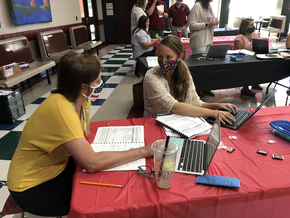 PaigeDannelley's tweet photo. What a really, really good day.  Math teachers &amp; @SSchuhl make a beautiful combination.  Our @AmstiUAH friends came &amp; added to our collaboration.  Our people are working SO HARD to get better. Essential standards, unit plans, &amp; common formative assessments.  I loved today. https://t.co/gBajbYeITH