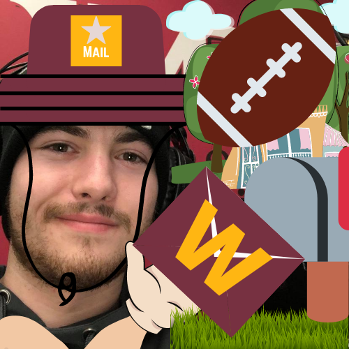 TheBoolMan69's tweet photo. I will let @WashingtonNFL use this image as their new logo for the Washington Mailmans team name instead of the Redskins in exchange for free merch #HailToTheMailman #HTTM https://t.co/43SdUpMKSx