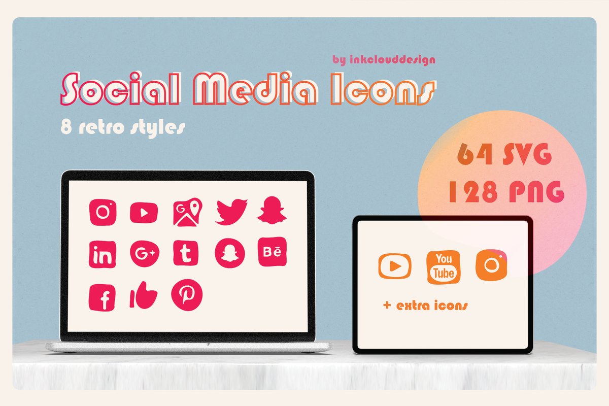 InkCloudDesign's tweet photo. Retro Vintage Social Media Icons | Instagram SVG Cut Files https://t.co/lxEk8Lz1NJ https://t.co/LWyIWmjwil