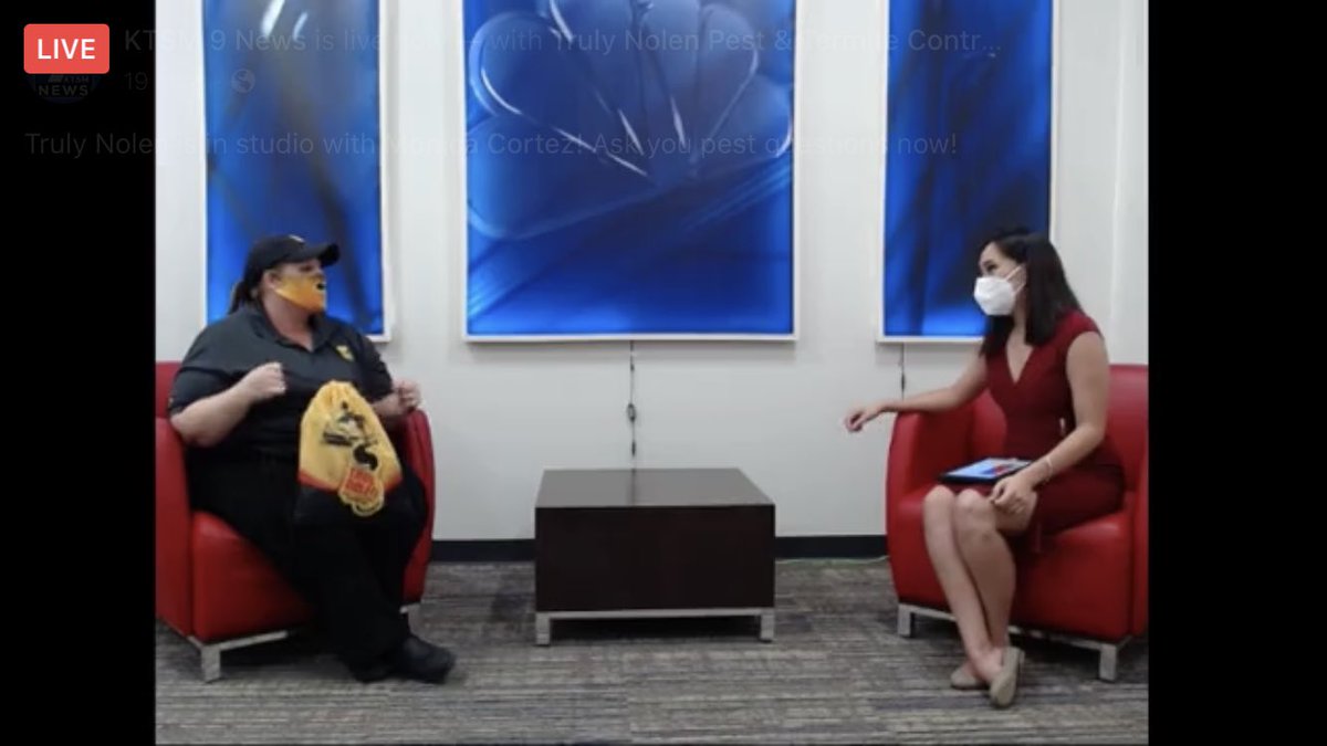 TrulyNolen's tweet photo. We TRULY thank @MonicaKTSM for having our #ElPaso Manager Emily on @KTSMtv Facebook Live earlier this afternoon to discuss why #PestControlisEssential to Public Health. Emily returns for her next segment on Thursday August 27. 🐭🚗🐜❌😷💛 https://t.co/UKmAelT5Pv