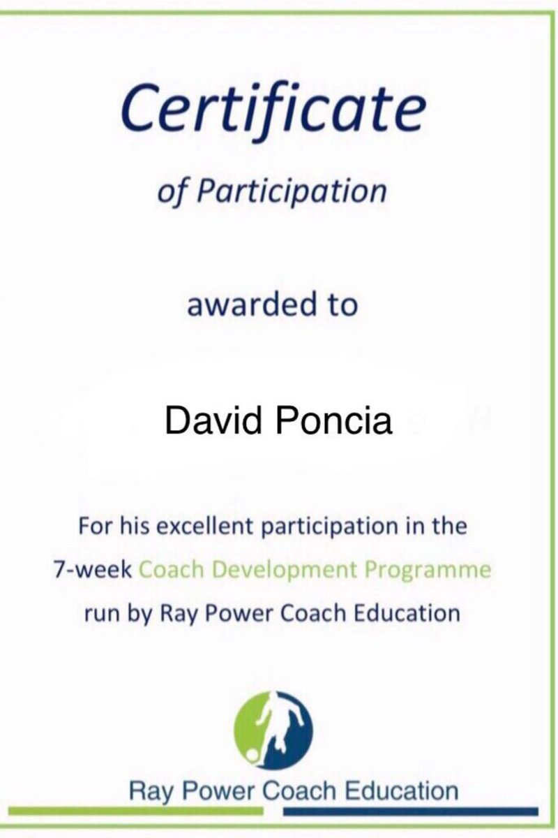 Daveyp1180's tweet image. Proud to receive this. Thank you so much for the fantastic cpd @power_ray Twitter was overloading me with coaching stuff during lockdown. This course took me away from it and gave me something to focus on. Loved it! And grateful to all the coaches I met #coachdevelopmentprogram
