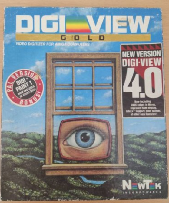 JohnKennedyEsq's tweet photo. Anyone else remember this? Pretty mind-blowing at the time - it was a video digitizer for the #Amiga that let you capture actual video images into a paint program. In an era before digital cameras it's hard to explain what a big deal it was. #NewTek #DigiView https://t.co/hmvB7vh317