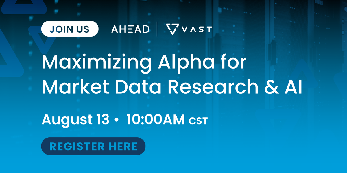 Ahead's tweet photo. AHEADian @ScottReder joins universal data storage provider @VAST_Data to discuss how #datastorage can be maximized to gain competitive advantage. #dataresearch #AI

Join the conversation ⤵️ 
https://t.co/OHYhWxGifl https://t.co/9Dus7VMVSq
