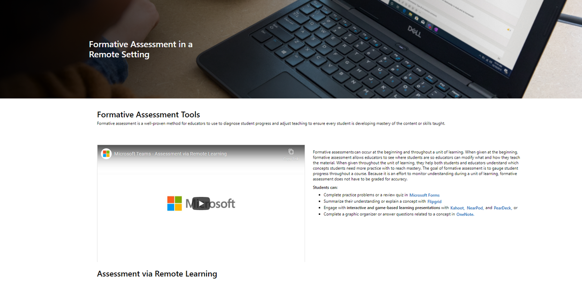 mtholfsen's tweet photo. "Formative Assessment in a #RemoteSetting"
Excellent Microsoft Educator Center resource page to check out.
👉 https://t.co/eWzJmKaPsn
#edtech #edchat #MIEExpert #DistanceLearning https://t.co/M9Ynu8qb2s