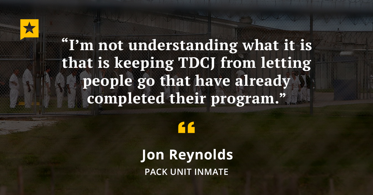 "I'm not understanding what it is that is keeping TDCJ