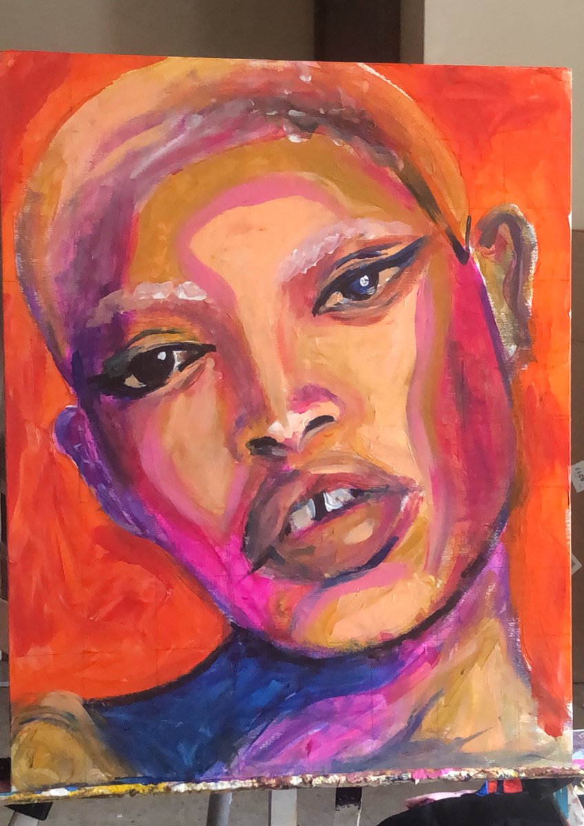 I did a painting of slick woods I’m proud ❤️❤️‼️ follow me on Instagram <a href="/RiverLJax/">River | Artist | Baker</a>