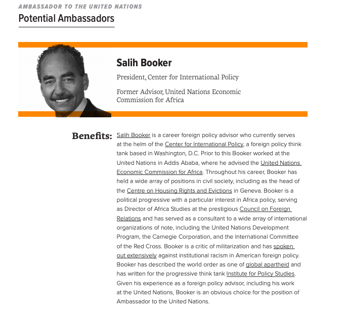 For the position of Ambassador to the UN, Data for Progress recommends former Rep. and Ambassador  @TomPerriello, former DoS Policy Planning Staff member  @NATSECHeather,  @CIPolicy President and ex-UN Advisor  @SalihBooker, and Rep. and Foreign Affairs Committee member  @IlhanMN.