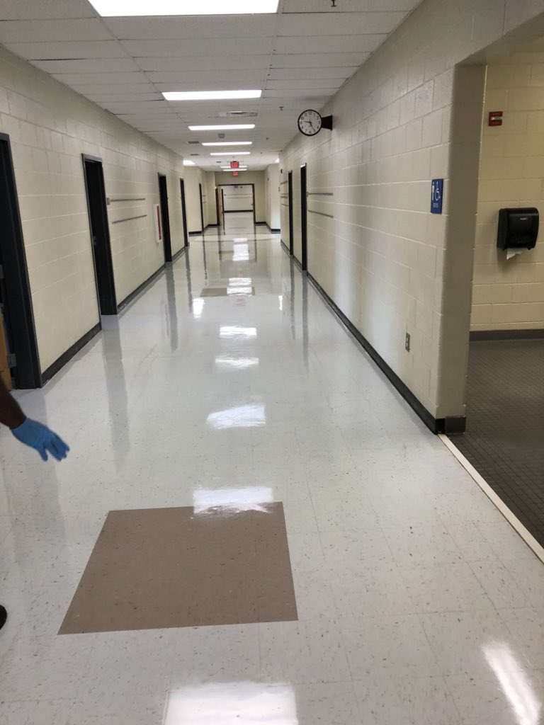 robertgreen89's tweet photo. @FacilitiesNCSS The NCSS custodial department has been working hard this summer to ensure all facilities are clean. Thanks for all the hard work and for contributing to clean and safe schools.#EssentialWorkersRock https://t.co/wUUp7EqPOO
