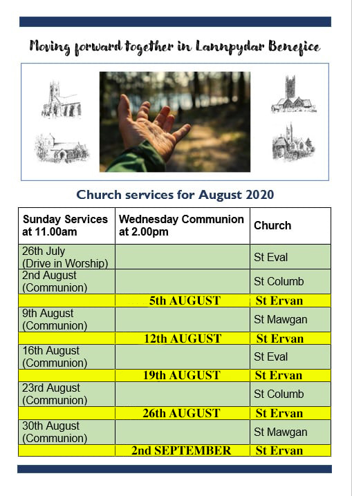 crowdercref's tweet photo. @StErvanChurch As well as our Wednesday afternoon private prayer, from 5 August there will be Holy Communion at St Ervan at 2 pm https://t.co/w1BgRhC66D