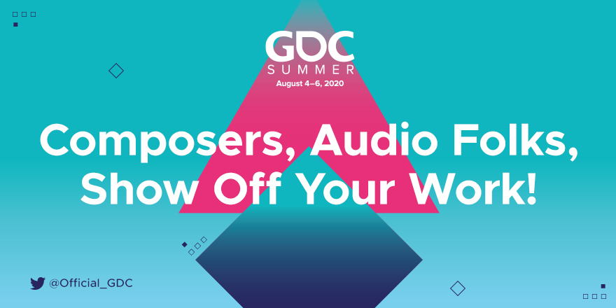 Official_GDC's tweet photo. Do you work in game music or audio design? Are you looking for work? Reply to this thread and show off your portfolio! #GDCSummer https://t.co/LNOuRTLPNy