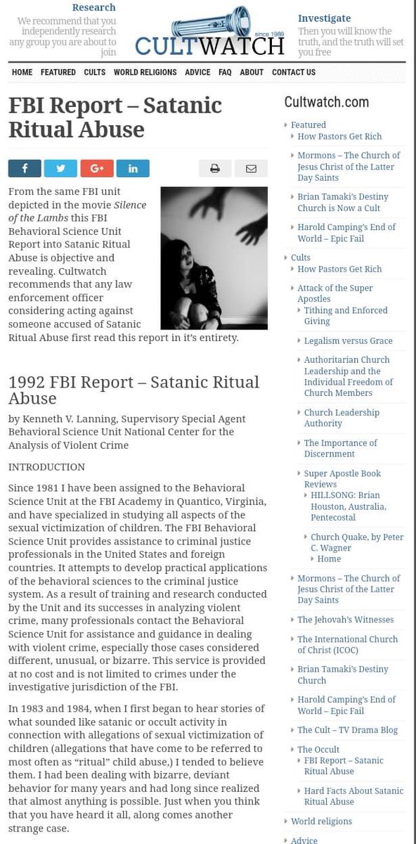 Satanic ritual abuse is real stop denying it