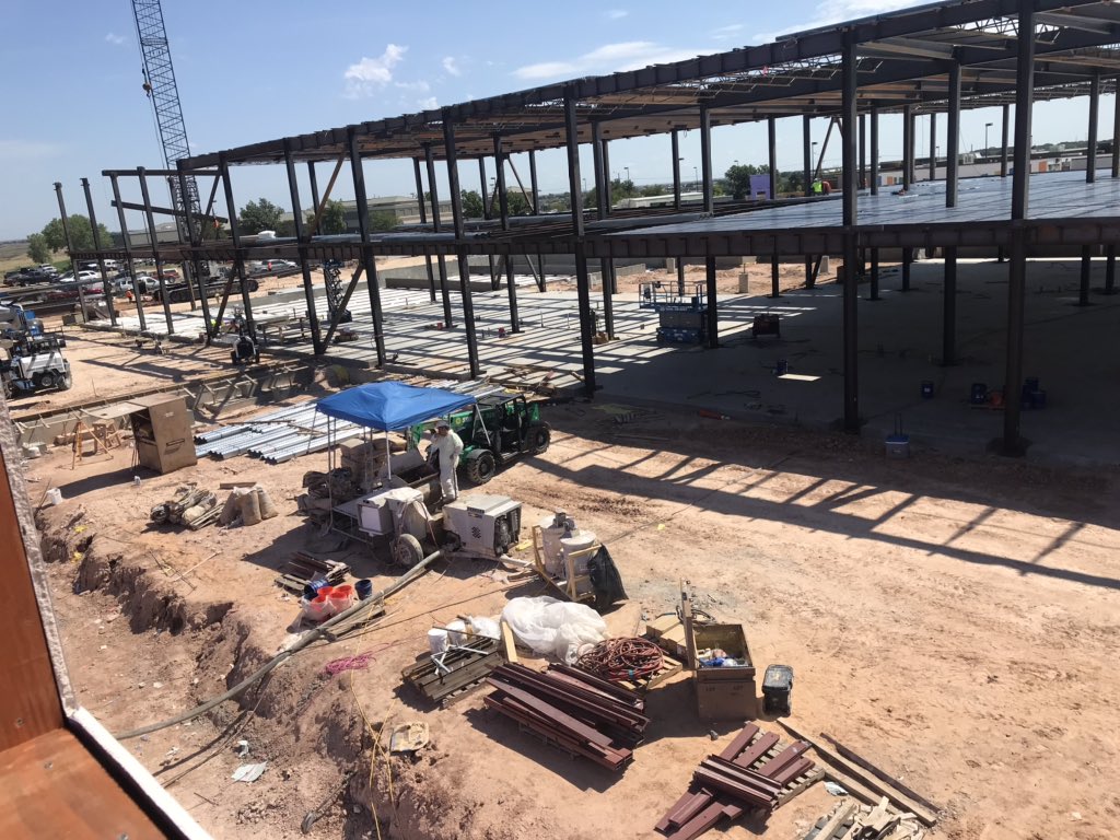 Excited to see the progress of <a href="/TTUVetMed/">Texas Tech School of Veterinary Medicine</a> today in Amarillo w/ @katespringer_ &amp; <a href="/LydiaSpringer1/">Lydia Springer</a>. Seeing legislation come to life is cool &amp; to think of the Texans that will benefit is great. <a href="/TexasTech/">Texas Tech University</a> Vet School. #txlege