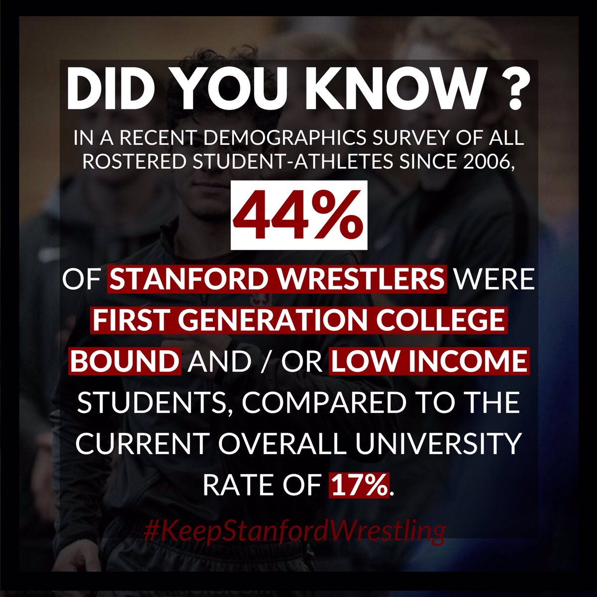 This matters.

#KeepStanfordWrestling