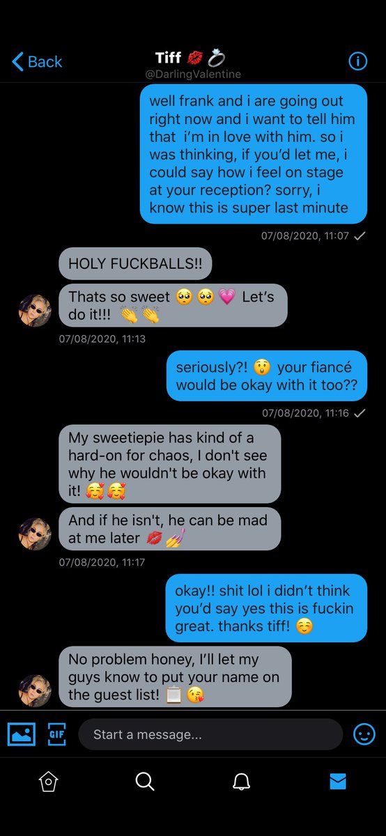 203 》 plans in place![feat. the loml, tiffany valentine]( richie's phone )