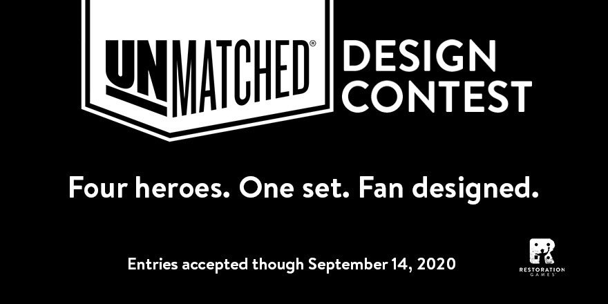 RestorationGame's tweet photo. Have a great idea for a fan fic fighter? Here’s your chance to design a hero for #Unmatched. The top 4 decks might get published in an upcoming set. Show us what you got! https://t.co/a2ORd7EntX https://t.co/ayBCbRA7qF