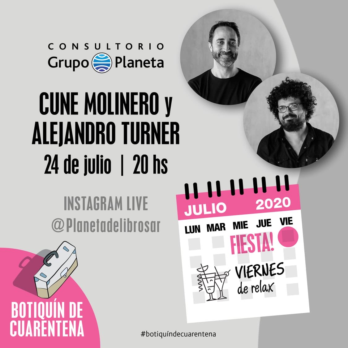 EL ÚLTIMO MUNDIAL (@elultimomundial) on Twitter photo Mañana hay charla en el Instagram de <a href="/PlanetaLibrosAr/">PlanetadeLibros Argentina 🇦🇷</a>. @cunemolinero y <a href="/ale_turner/">Alejandro Turner ★ ★ ★</a> hablando sobre <a href="/ElUltimoMundial/">EL ÚLTIMO MUNDIAL</a> y vaya uno a saber cuantas cosas más.
¡Quedan todos invitados! Mañana hay charla en el Instagram de <a href="/PlanetaLibrosAr/">PlanetadeLibros Argentina 🇦🇷</a>. @cunemolinero y <a href="/ale_turner/">Alejandro Turner ★ ★ ★</a> hablando sobre <a href="/ElUltimoMundial/">EL ÚLTIMO MUNDIAL</a> y vaya uno a saber cuantas cosas más.
¡Quedan todos invitados!