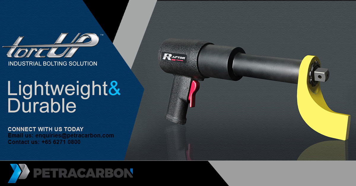 PetracarbonSG's tweet photo. Raptor is the result of a pneumatic wrench that is optimized down to the finest detail with an increased durability factor.
Get your quotation today at
enquiry@petracarbon.com
Visit our website https://t.co/hwGgtzBWOE
#TorcUP #Pneumatic #Torque #Wrench #oilgas #oilandgas https://t.co/OxdSjfntJi