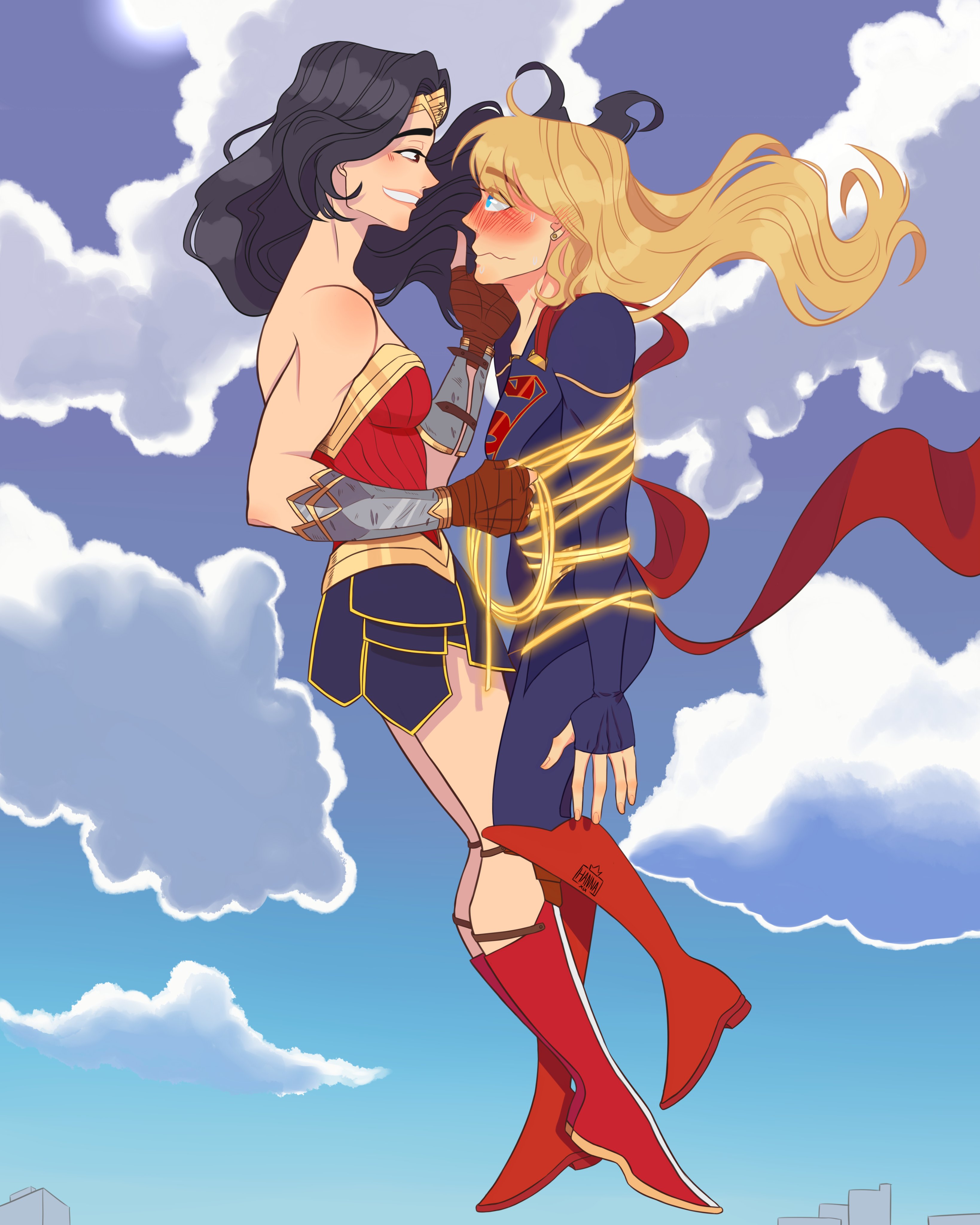 Hannamura Open Comissions Lena Jealous Part 1 Wonder Woman Tell Me The True Supergirl Do You Love Me C Mon The Tie Forces You Supergirl Lenna Is Gonna Kill You Xd